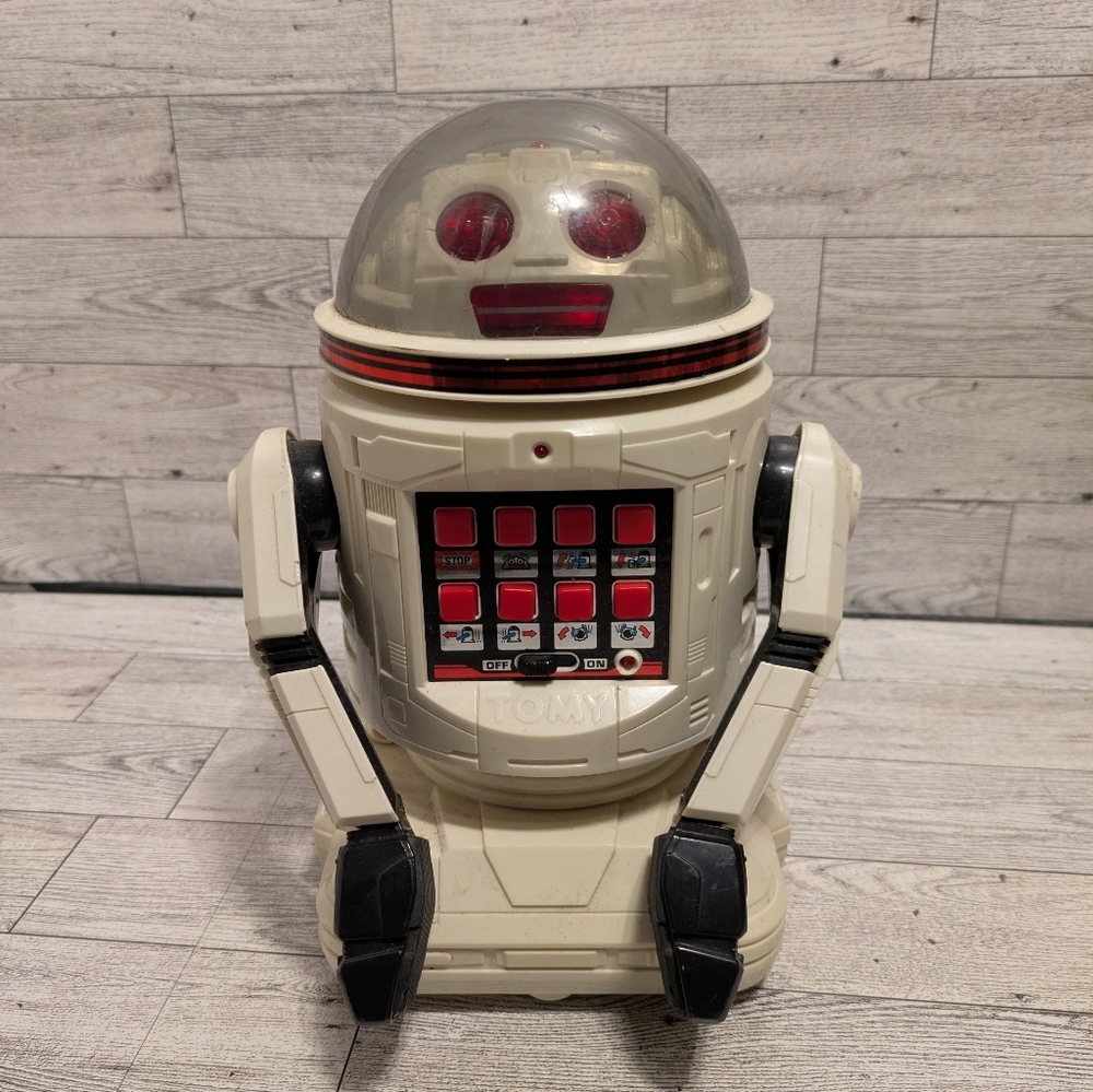 Tomy Retro Robot Action Figure - Cream and Red - Picture 2 of 9